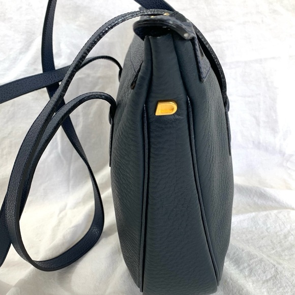 Blue pebble leather shoulder bag purse custom - Picture 7 of 12